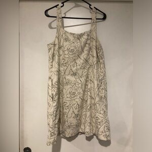 Women's A New Day size Large Mini Dress in a cream floral print.